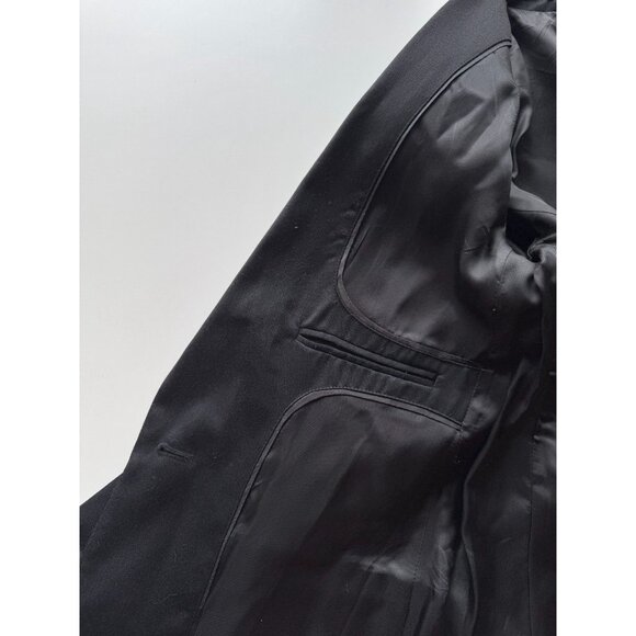 Aritzia T BABATON Black Wool Silk Cashmere Single Breasted Slim Blazer, Size 0 - Picture 12 of 15